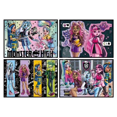 Puzzle Multi 4 Monster High Educa 50-80-100-150 dielov od 5 rokov