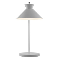 Stolová lampa Dial z kovu, sivá