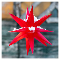 Dekoračná LED hviezda, 18-cípa, Ø 25 cm, červená