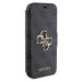 Guess PU 4G Metal Logo Book Puzdro pre iPhone 15 Grey