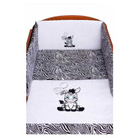3-dielne posteľné obliečky New Baby Zebra 90/120 bielo-čierne