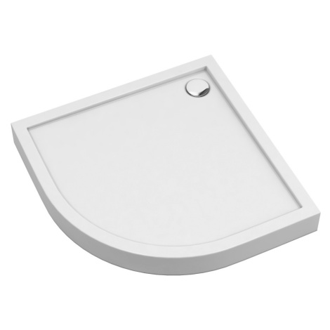 OMNIRES - CAMDEN akrylátová sprchová vanička štvrťkruh, 90 x 90 cm biela lesk /BP/ CAMDEN90/OBP