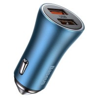 Nabíjačka do auta Baseus Golden Contactor Pro car charger, 2x USB, QC SCP, 40W (blue) (695315620