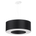Čierne závesné svietidlo s textilným tienidlom ø 50 cm Galata – Nice Lamps
