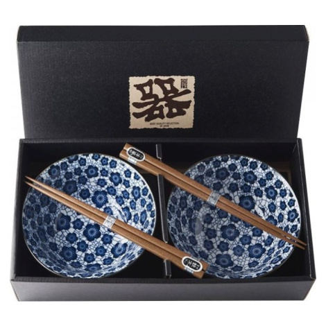 Made In Japan Súprava misiek Blue Plum Design s paličkami 400 ml 2 ks