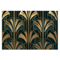 Wallarena FOTOTAPETA Art Deco Zlatozelená 350x250 cm