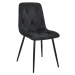 Prošívaná čalouněná židle Artis černá