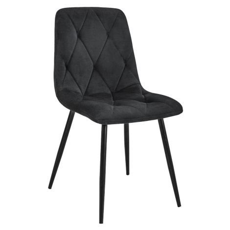 Prošívaná čalouněná židle Artis černá
