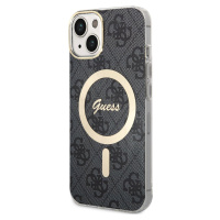 Guess 4G MagSafe Kryt pre iPhone 15, Čierny