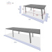 Hliníkový stôl NOVARA 170/264 cm (antracit)