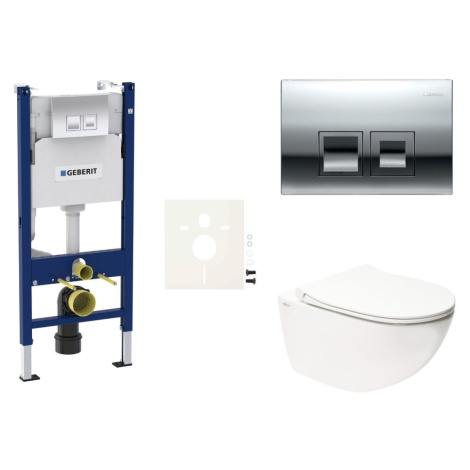 Cenově zvýhodněný závěsný WC set Geberit do lehkých stěn / předstěnová + WC SAT Infinitio SIKOGE