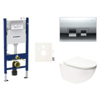 Cenově zvýhodněný závěsný WC set Geberit do lehkých stěn / předstěnová + WC SAT Infinitio SIKOGE