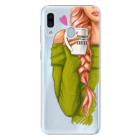 Plastové puzdro iSaprio - My Coffe and Redhead Girl - Samsung Galaxy A20