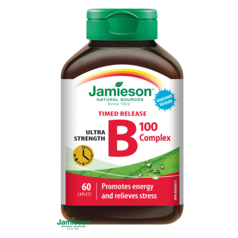 JAMIESON B-komplex 100 mg s postupným uvoľňovaním 60 tabliet