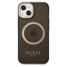 Plastové puzdro Guess na Apple iPhone 13 GUHMP13MHTCMK Translucent MagSafe čierne