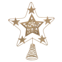 Hviezda na vianočný strom v zlatej farbe Casa Selección Terminal, ø 18 cm