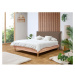 Hnedá/prírodná dvojlôžková posteľ s roštom 160x200 cm Charlie – Bobochic Paris