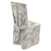 Dekoria Návlek na stoličku, béžové a krémové palmové listy na bielom pozadí , 45 x 94 cm, Garden