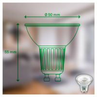 LED žiarovka s reflektorom GU10 2,5 W číra 3000K EEK A 2er