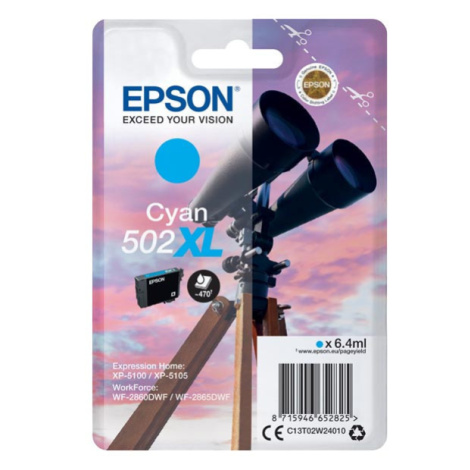 Epson 502XL T02W240 azúrová (cyan) originálna cartridge