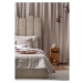 Béžová čalúnená dvojlôžková posteľ s úložným priestorom s roštom 140x200 cm Dreamy Aurora – Miuf