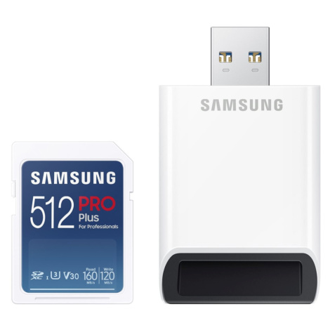 Samsung/SDXC/512GB/180MBps/USB 3.0/USB-A/Class 10/+ Adaptér