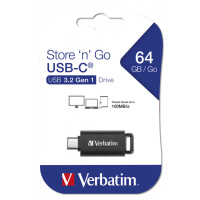 Verbatim USB flash disk, USB-C, 64GB, Store ,n, Go USB-C, černý, 49458, pro archivaci dat