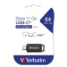 Verbatim USB flash disk, USB-C, 64GB, Store ,n, Go USB-C, černý, 49458, pro archivaci dat