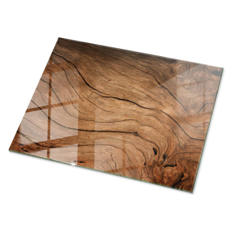 TULUP SKLENENÁ DOSKA 80x60 cm Prírodná kresba dreva