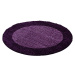 Kusový koberec Life Shaggy 1503 lila kruh Rozmery koberca: 160x160 kruh