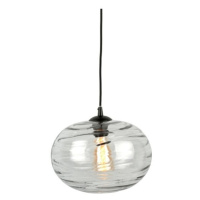 Sivé sklenené závesné svietidlo, výška 21 cm Sphere - Leitmotiv