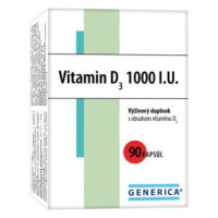 GENERICA Vitamín D3 1000 I.U. 90 kapsúl