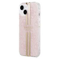 Guess IML 4G Gold Stripe Apple iPhone 15 GUHCP15SH4PSEGP Pink