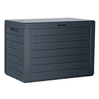 Záhradný úložný box Woodebox antracit, 190 l, 78 cm