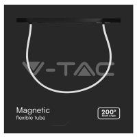 23W LED magnetické dráhové svetlo flexibilná trubica 2M CCT: 4000K stmievateľná čierna VT