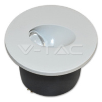Schodiskové LED svietidlo okrúhle 3W, 4000K, 120lm, biele VT-1109RD (V-TAC)