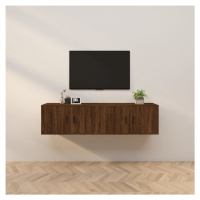 vidaXL Nástenné TV skrinky 2 ks hnedý dub sonoma 80x34,5x40 cm