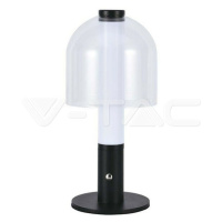 LED stolová lampa 1800 mAh batéria 140*300 3v1 čierna + priehľadné sklo VT-1056 (V-TAC)