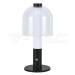 LED stolová lampa 1800 mAh batéria 140*300 3v1 čierna + priehľadné sklo VT-1056 (V-TAC)