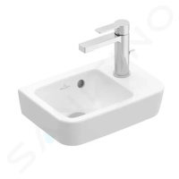 VILLEROY & BOCH - O.novo Umývadielko Compact 360x250 mm, s prepadom, 1 otvor na batériu vpravo, 