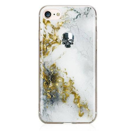 Swarovski kryt Treasure pre iPhone 8 - Alabaster/Silver Skull