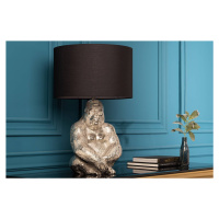 LuxD 26855 Dizajnová stolová lampa Gorila 60 cm čierno-strieborná