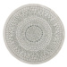 Kusový koberec Twin-Wendeteppiche 103103 creme grün kruh – na ven i na doma - 140x140 (průměr) k