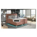 NABBI Avellino 160 čalúnená manželská posteľ s úložným priestorom sivá (Sawana 05)