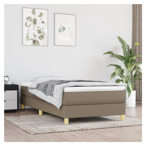 vidaXL Rám na boxspring posteľ sivohnedý 100x200 cm látka