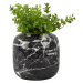 Čierno-biela železná váza PT LIVING Marble, výška 19,5 cm