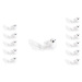 LAALU – Súprava 12 ks Vtáčik na klipse biely 4,5 × 16 cm