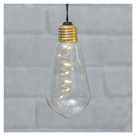 Vintage dekoračná LED lampa Glow s časovačom, číra Star Trading