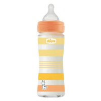 CHICCO Fľaša dojčenská sklo Well-being silikón 240ml uni