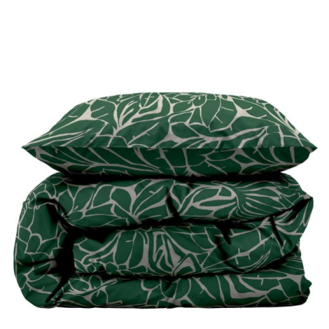 Zelené damaškové obliečky na jednolôžko 140x200 cm Abstract leaves – Södahl